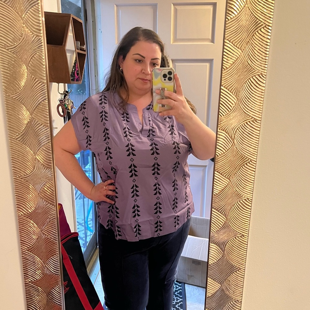 Purple Aztec Top